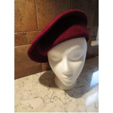 Vintage KOKIN New York Burgundy Felt Beret Ladies Hat  eb-41242827